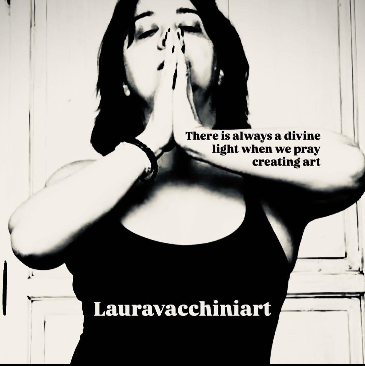 There is always a divine light when we pray creating art by Lauravacchiniart